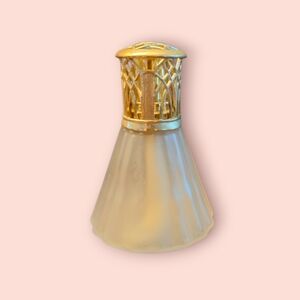 Elegant Gold and Frosted Glass Perfume Bottle